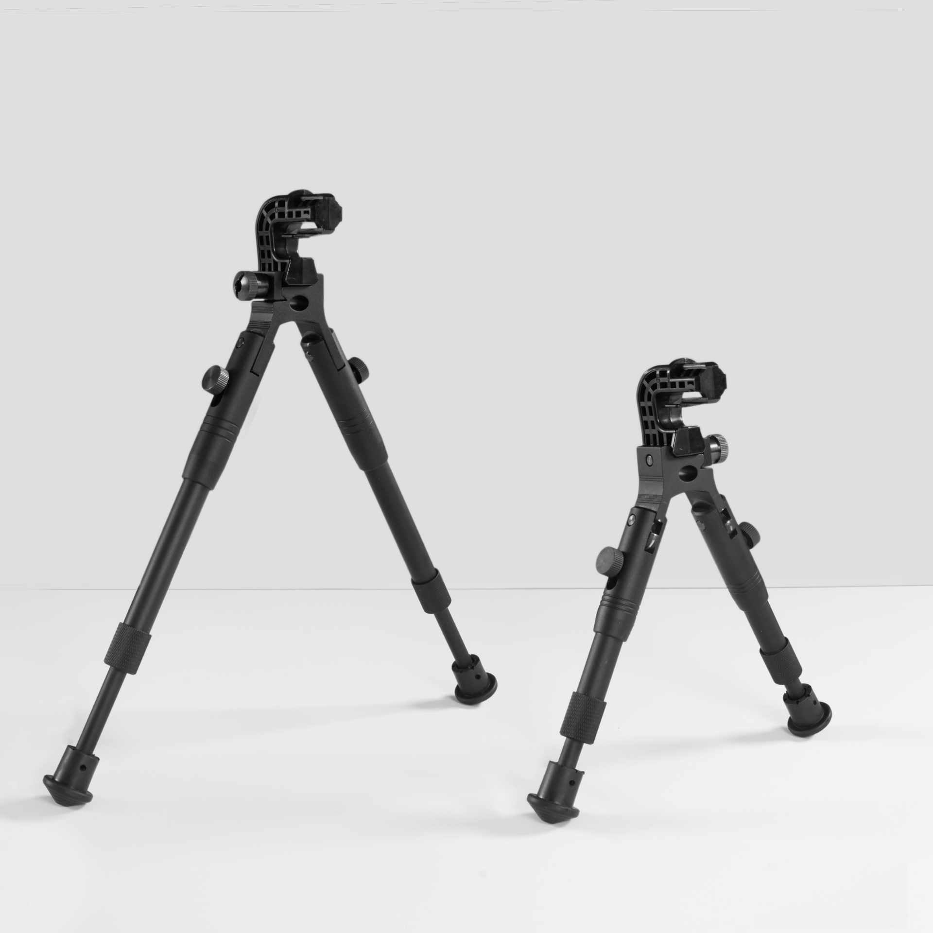 Wield VR OneStock VR gunstock bipod add-on on a table standing side by side