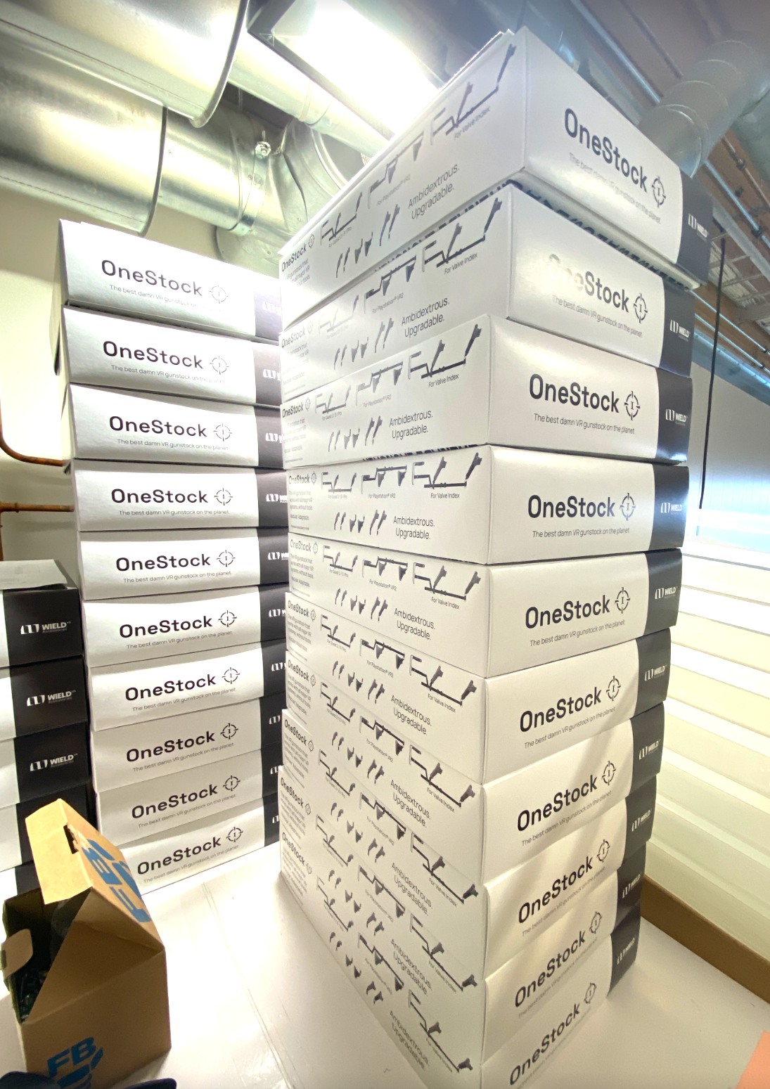 Boîtes de Wield VR Onestocks prêtes à être expédiées