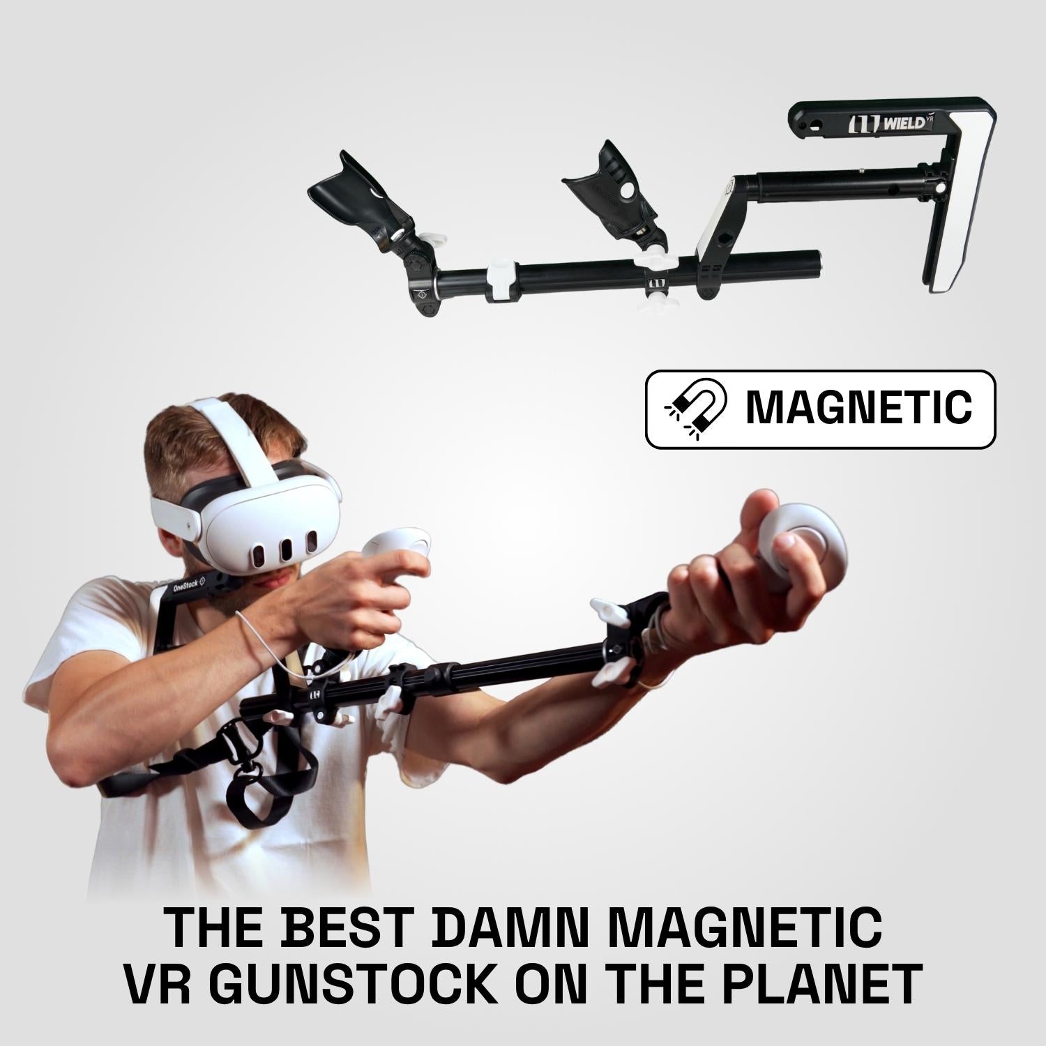 OneStock Magnetic VR Gunstock for Quest 3/3S