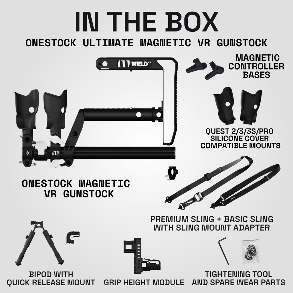 OneStock Ultimate Magnetic package contents including silicone cover compatible mounts