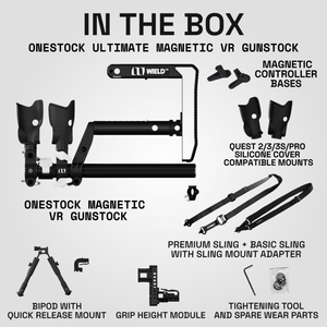 OneStock Ultimate Magnetic package contents including silicone cover compatible mounts