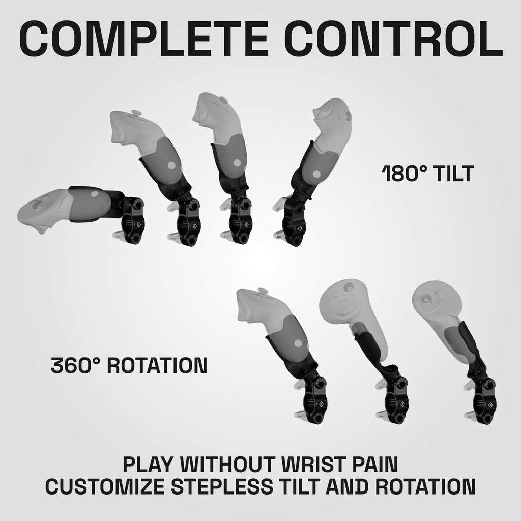 VR OneStock VR-Pistolengriff mit stufenloser Neigungs- und Drehfunktion für Controller 
