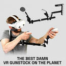 Mann präsentiert Wield VR OneStock Pro VR-Gewehrschaft für Meta Quest-Systeme
