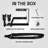 Wield VR Onestock VR gunstock tactical bungee sling ¿Qué hay en la caja?