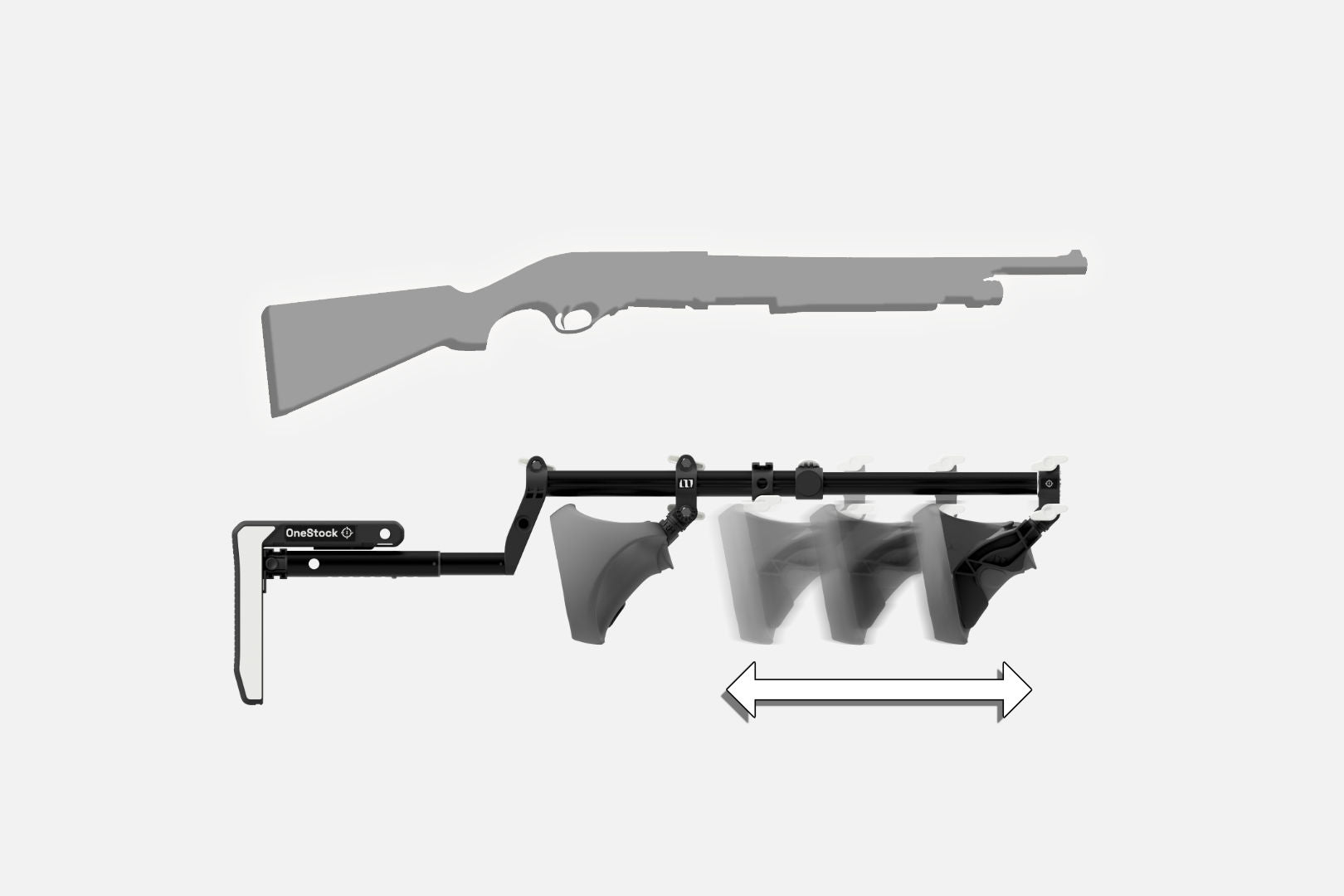 Manipuler le mécanisme du fusil à pompe VR OneStock VR gunstock 